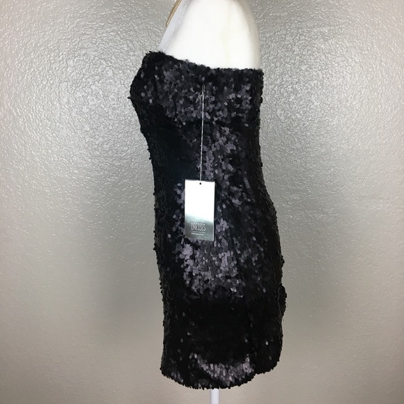 Sparkle & Fade sequin strapless zipper Mini Dress - Picture 6 of 8